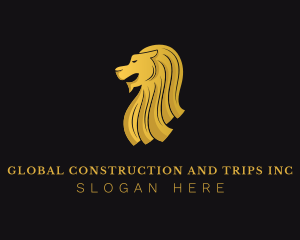 Lion - Golden Luxury Merlion logo design