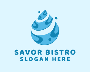 Blue Water Droplet Logo