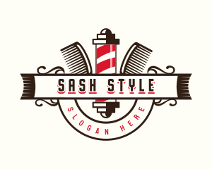 Barber Styling Comb logo design