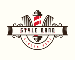 Barber Styling Comb logo design