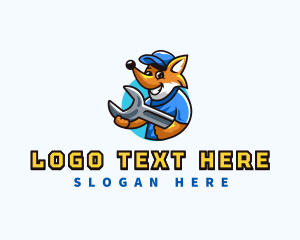 Tools - Handyman Wrench Fox logo design