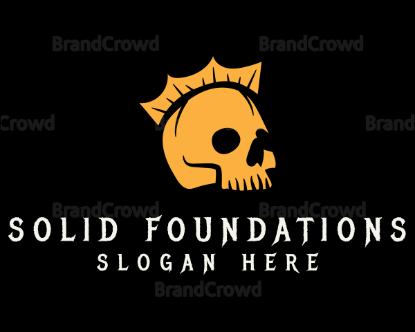 Yellow Skull Crown Logo