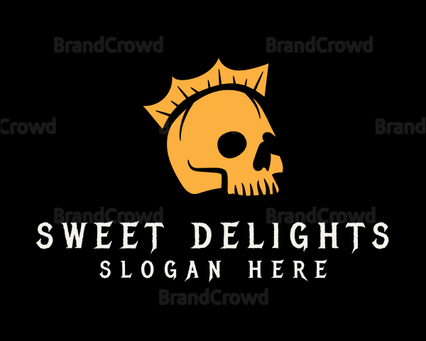 Yellow Skull Crown Logo