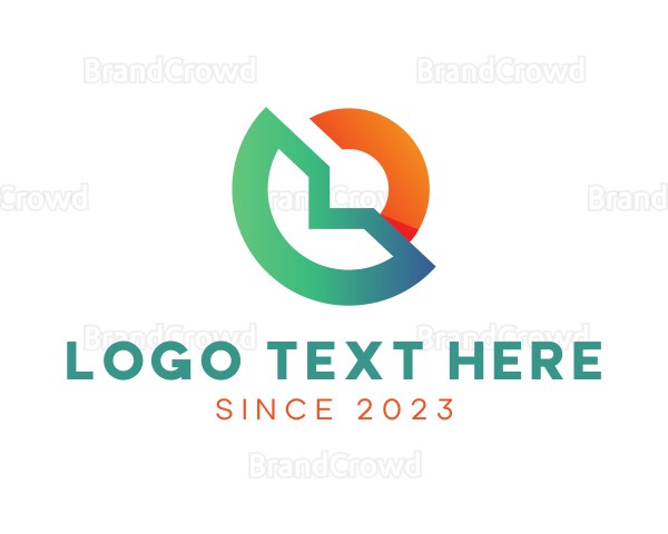 Digital Tech Startup Letter O Logo
