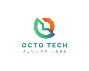 Digital Tech Startup Letter O  logo design