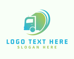 Forward - Cargo Truck Delivery logo design