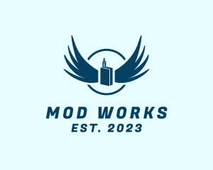 Mod - Vape Cigarette Wings logo design