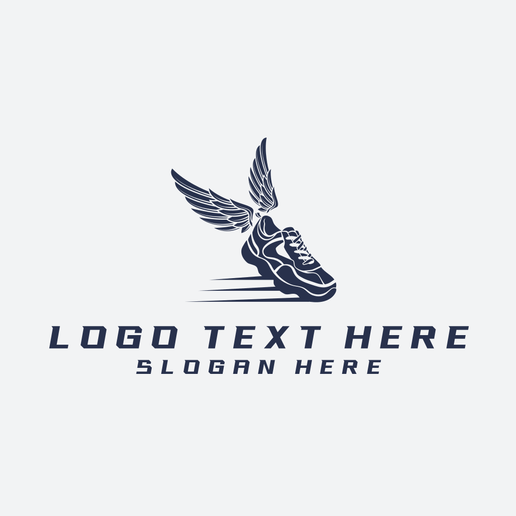 Running Shoe Wings Logo | BrandCrowd Logo Maker | BrandCrowd