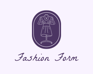 Mannequin - Purple Dress Mannequin logo design