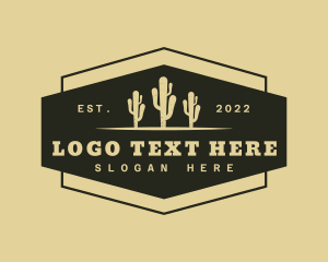 Western - Western Desert Cactus logo design