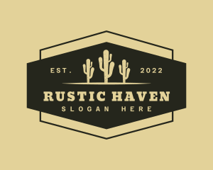 Western Desert Cactus logo design