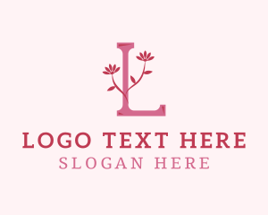 Floral Feminine Letter L Logo