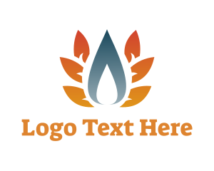 Gas Station - Fuel Energy Flame logo design