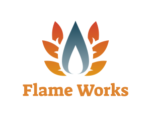 Flame - Fuel Energy Flame logo design