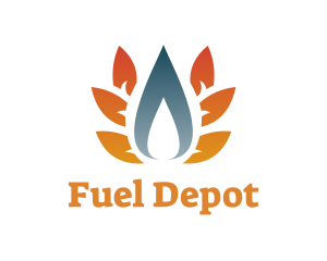 Gas - Fuel Energy Flame logo design