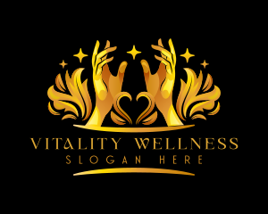 Luxury Hand Wellness logo design