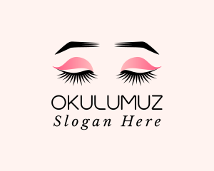 Glam - Eyeliner Beauty Lashes Cosmetics logo design