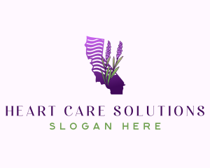 California Lavender Flower Logo