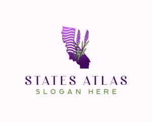 California Lavender Flower logo design