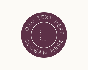 Restaurant - Dotted Fashion Button logo design