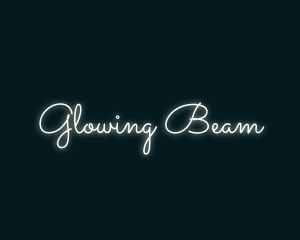 Glowing Luminous Cursive logo design