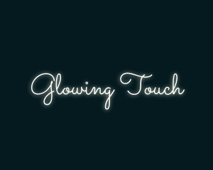 Glowing Luminous Cursive logo design