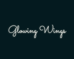 Glowing Luminous Cursive logo design