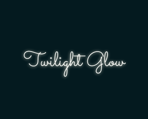 Glowing Luminous Cursive logo design