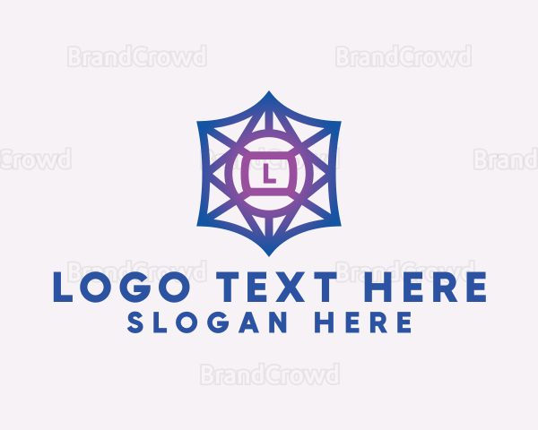 Geometric Floral Star Logo