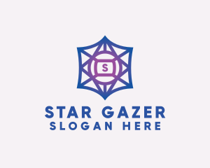 Geometric Floral Star logo design