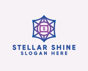 Geometric Floral Star logo design