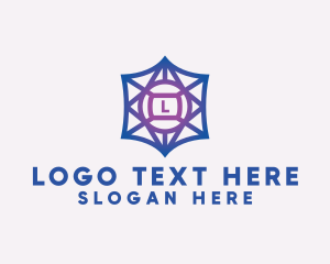 Lettermark - Geometric Floral Star logo design
