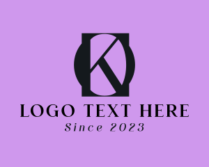 Monogram - Elegant Company Letter OK logo design
