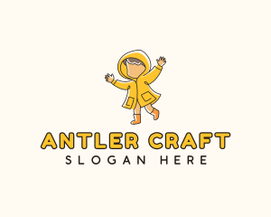 Raincoat Child Apparel logo design