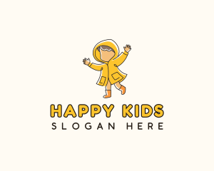 Raincoat Child Apparel logo design