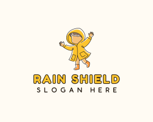 Raincoat Child Apparel logo design