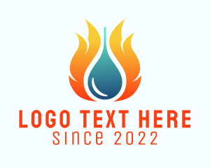 Wind - Hydroelectric Power Fire logo design