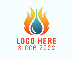 Repair - Hydroelectric Power Fire logo design