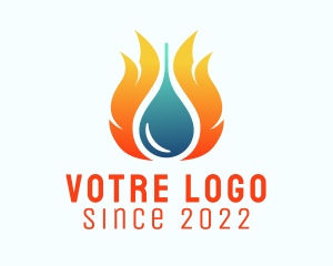 Winter - Hydroelectric Power Fire logo design