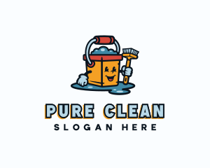 Cleaning Bucket Housekeeping logo design