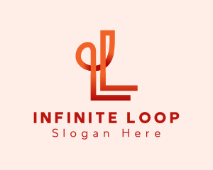 Loop - Loop Parallel Circuitry Letter L logo design