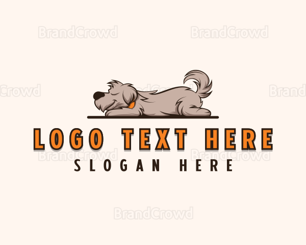 Sleeping Dog Puppy Logo