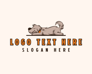 Dog - Sleeping Dog Puppy logo design
