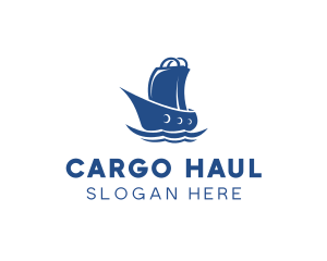 Market Bag Boat  logo design