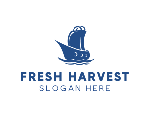 Market - Market Bag Boat logo design