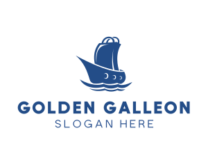 Galleon - Market Bag Boat logo design