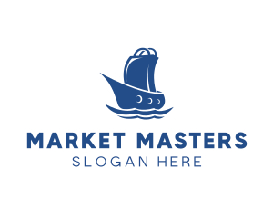 Market Bag Boat  logo design