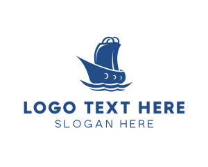 Sell - Market Bag Boat logo design