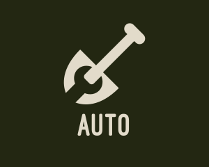 Miner - Shovel Wrench Handyman Constructon logo design