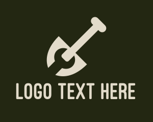 Toolbox - Shovel Wrench Handyman Constructon logo design